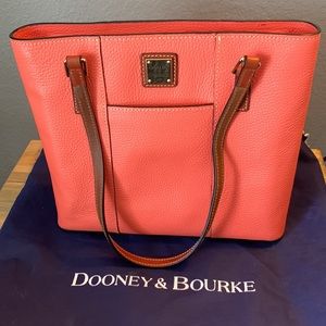 Dooney & Bourke Coral Pebble Grain Small Lexington Shopper.